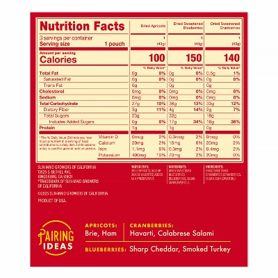 Sun-Maid Chocolate Yogurt Covered Raisins, Cherries & Banana Chips Charcuterie Kit - 4.5oz