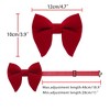INSPIRE CHIC Men's Velvet Pre-Tied Solid Color Pocket Square Adjustable Bow Tie 1 Pair - 3 of 4