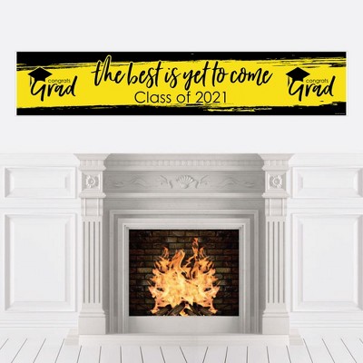 Big Dot of Happiness Yellow Grad - Best is Yet to Come - Yellow 2021 Graduation Party Decorations Party Banner