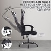 Ergonomic Gaming Chair with Massage and Footrest,High Back Adjustable PU Leather Reclining Swivel Chair-The Pop Home - 2 of 4