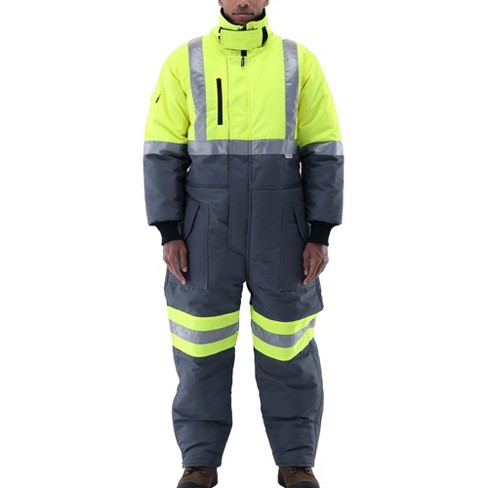 Refrigiwear Freezer Edge Insulated Coveralls (Lime Gray, 2XL)
