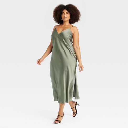 Women's Midi Slip Dress - A New Day™ - image 1 of 3