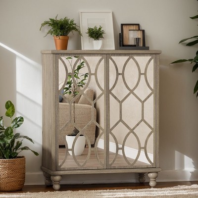 Hommoo 5-Tier Mirror Large Shoe Storage Organizer With Doors