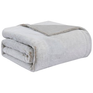 50"X60" Rabbit Fur to Mink Reversible Throw Blanket - Dream Theory - 1 of 4