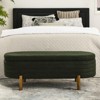 FONTOI Oval Storage Ottoman, Ottoman Foot Stools, Storage Bench for Living Room Bedroom, Green, 17.72"*16.34"*46.06" - 2 of 4