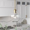 Hudson and Canal 8.63" Wide Pendant with Glass Shade Brass/Clear: UL Listed, Metal Body, E26 Socket - 2 of 4