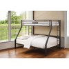 Okak 63IN Metal Twin/Full-Over-Queen Bunk Bed with 2 Ladders, Twin Bed with Guardrail and Sturdy Metal Frame, Bed Frames for Bedroom, Dormitory - 2 of 4
