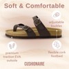 CUSHIONAIRE Luna Cork Footbed Women's Sandals-Comfortable Slip-On Slides with Adjustable Straps & Memory Foam|Beach Essential Summer Sandals for Women - 4 of 4