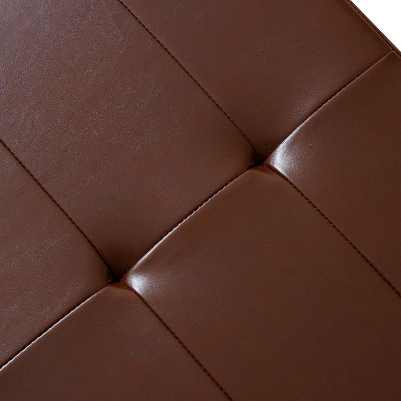 Gavin Bonded Leather Storage Ottoman Brown - Christopher Knight Home, 6 of 12