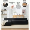 106" L-Shape Cloud Sectional Couch - Modular deep seat sofa sleeper with left-facing chaise, no assembly required. - 4 of 4