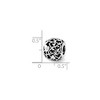 Black Bow Jewelry Bali Solid & Open Hearts Bead Charm in Antiqued Sterling Silver, 10mm - 3 of 4