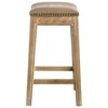 New Pacific Direct Elmo Bonded Leather Counter Bar & Counter Stools, Vintage Taupe - 4 of 4