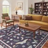 Soft Modern Floral Rugs for Living Room Dining Room Ultra-Thin, Non-Slip Modern Bedroom Rug Large Carpet Non-Shedding Rug - 2 of 4
