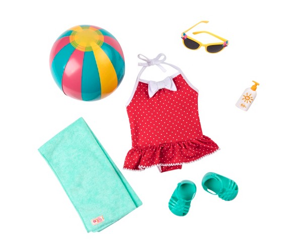 Our Generation Doll Swimsuit Retro Outfit for 18" Dolls - Beach Belle