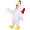HalloweenCostumes.com One Size Fits Most   Inflatable Chicken Costume for Adults, Red/White/Yellow - 2 of 4