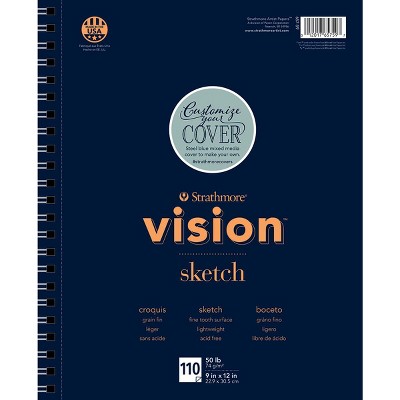 Strathmore Vision Sketch Pad, 9 x 12 Inches, 50 lb, 110 Sheets