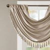 Stylish Waterfall Window Panel, Rich Sheen Fabric and Elegant Tassel Trim fits Lux Room Decor for All Season - 2 of 4