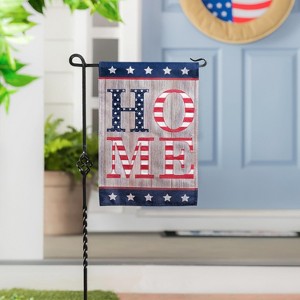 Evergreen Stacked Home Garden Burlap Flag 12.5 x 18 Inches Indoor Outdoor Decor - 1 of 3