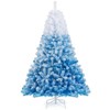 Costway 5/6/7/8 FT Artificial Christmas Tree with 456/820/1264/1774 Branch Tips & Folding Metal Stand White & Blue/White & Pink - 2 of 4