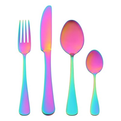 REGALWOVEN Stainless Steel Durable Rust-Proof Corrosion Resistant Flatware Set 24 Pcs 1 Set