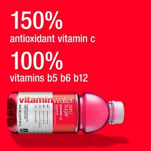 Vitaminwater Zero Sugar Power-C, Electrolyte Enhanced Water Wvitamins, Dragonfruit Drinks, 20 Fl Oz (Pack of 12) - 1 of 4