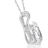 Pompeii3 1Ct Pear Solitaire Diamond Pendant Necklace 14k White Gold - 3 of 4