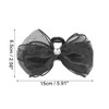 Unique Bargains Women's Fashion Bow Tie Mesh Hair Clips 5.91"x2.56"x2.56" Black 1 Pc - 4 of 4
