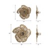 Flowers Wall Art with Openwork Design - Artistic Home Decor Accent Perfect for Bedroom, Room, and Bathroom Wall Art Decor - Set of 2, 18", Gold - 4 of 4