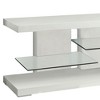 47" Glossy MDF Wood TV Stand with 2 Tempered Glass Shelves, High Gloss Finish and Modern Sleek Design for Living Room - 4 of 4
