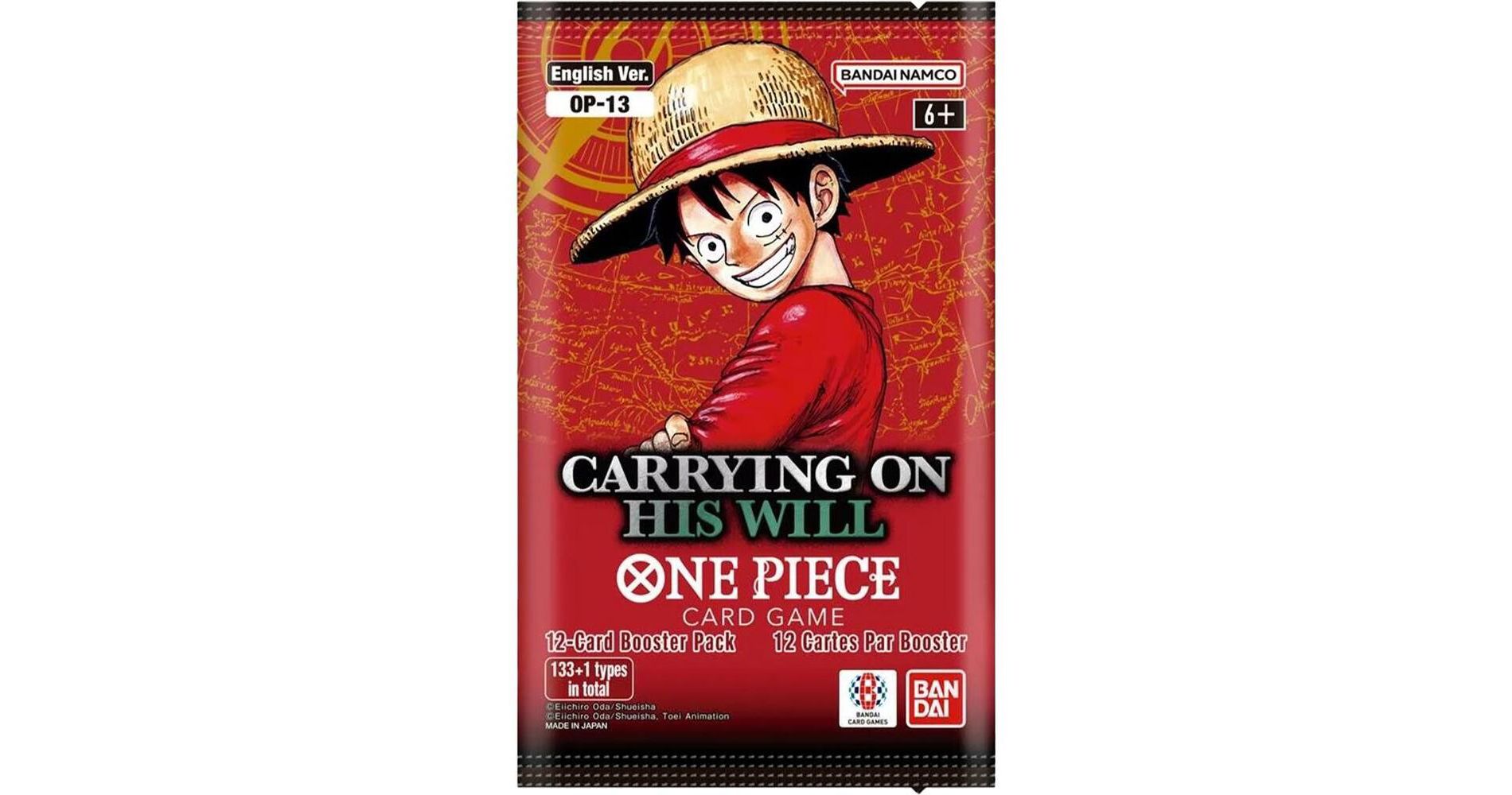 Bandai One Piece TCG: Carrying on His Will Booster Pack (OP-13) - 12 Cards