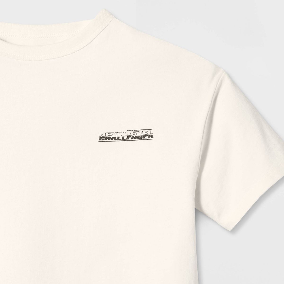 Boys' Short Sleeve 100% Cotton Gamer Oversized Graphic T-Shirt - Cat & Jack™ Cream - thumbnail 4