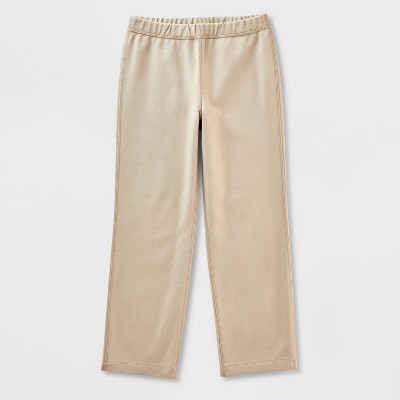 Girls' Adaptive Uniform Ponte Pants - Cat & Jack™ Khaki