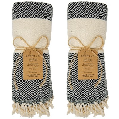 Deerlux 100% Cotton Bath Towel, 40" x 70" Diamond Peshtemal