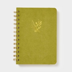 192pg Ruled Journal Sage Green Velvet - Threshold™: Spiral Bound, Hard Cover, 5x7 Inches, College Ruled, 192 Pages - 1 of 3