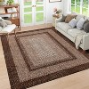 Grey/Blue Washable Runner Rug, Non-Slip Modern Hallway Carpet, Stain Resistant Low Pile Mat for Living Room, Bedroom, Kitchen - 2 of 4