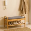 Cambridge Bamboo Shoe Bench Natural - Proman Products - 4 of 4
