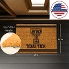 Evergreen Texas Tech University Logo Turf Mat, Brown- 28 x 16 Inches Indoor Outdoor Doormat - 3 of 4