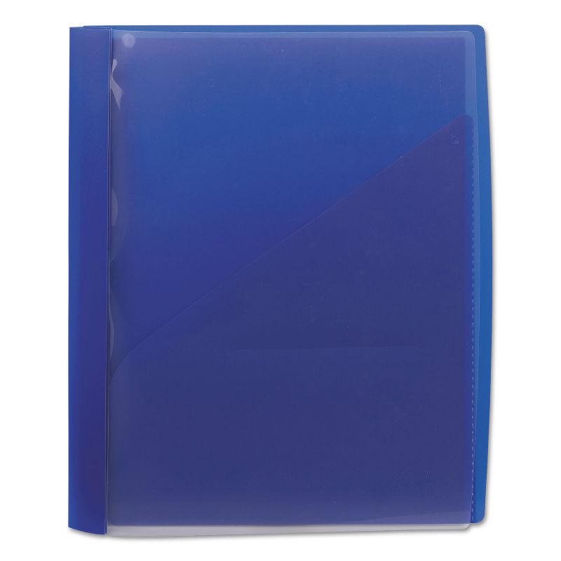 Smead Clear Front Poly Report Cover With Tang Fasteners 8-1/2 x 11 Blue 5/Pack 86011, 2 of 4