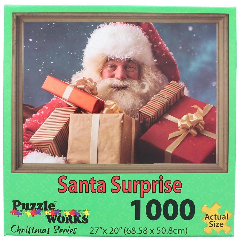 Puzzleworks Santa Surprise 1000 Piece Jigsaw Puzzle, 1 of 7