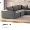 YOOCOZZ 5 - Piece Modular L-Shaped Foam-Filled Compressed  Sectional Sofa - 3 of 4