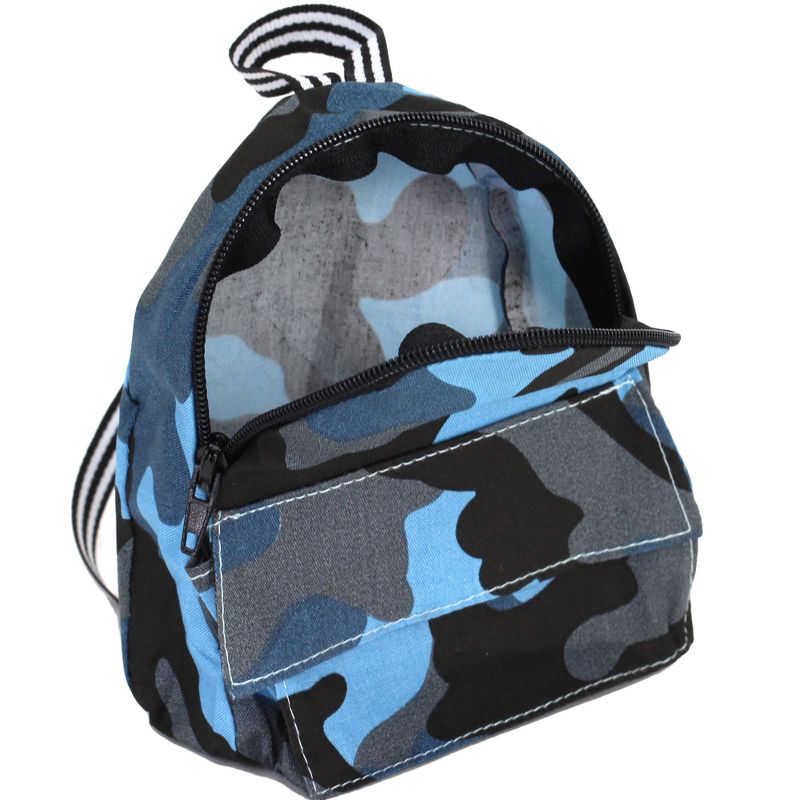 Sophia’s Camouflage Nylon Backpack for 18" Dolls, Blue, 6 of 7