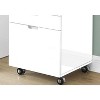 Monarch Specialties File Cabinet Rolling Mobile Storage Drawers Printer Stand Office Work Laminate Glossy White Contemporary Modern - 3 of 4
