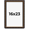 PosterPalooza | Modern Shadow Box 1" Depth Brown Picture Frame - UV Acrylic, Backing, Hanging Hardware - 2 of 4