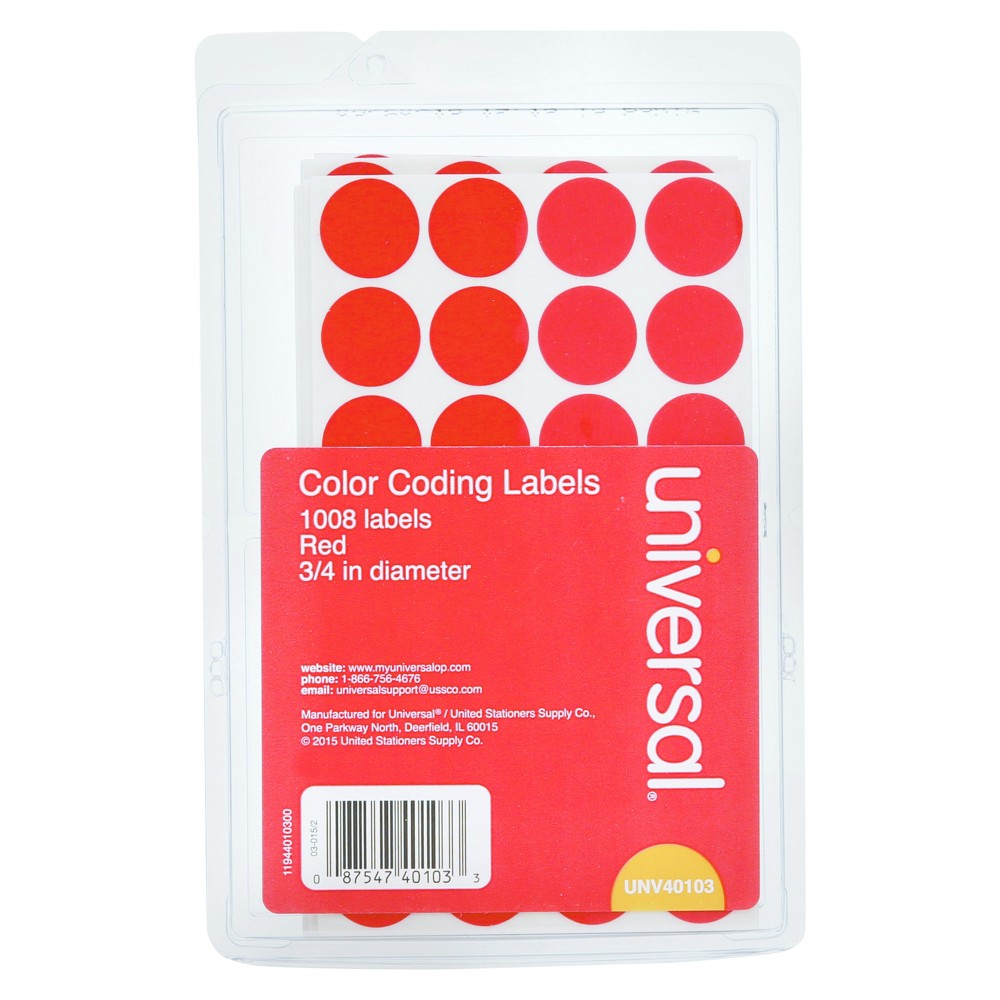 UPC 087547401033 product image for Labels Universal Red, Labels | upcitemdb.com