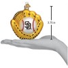 Old World Christmas Blown Glass Ornament for Christmas Tree, San Diego Padres Baseball Mitt - 3 of 3