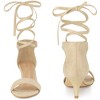 Perphy Women's Open Toe Kitten Heels Lace Up Dress Sandals - 2 of 3