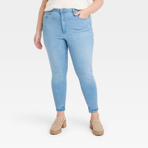 Women's Dark Wash Denim Jeggings - 1X, 2X & 3X