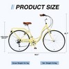 26In Road Bike with 7 Speeds, Commuter Bike with Front and Rear V Brakes, Lightweight City Bike Steel Frame, Road Hybrid Bike - 2 of 3