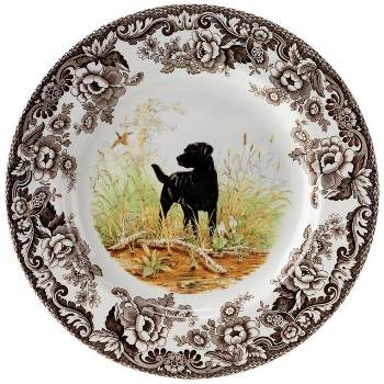 Spode Woodland 10.5” Dinner Plate, Perfect for Thanksgiving and Other Special Occasions, Made in England, Dog Motifs