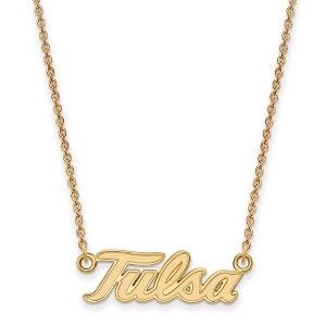 Black Bow Jewelry 14k Yellow Gold Plated Sterling Silver Tulsa Golden Hurricanes NCAA Necklace 18 Inch - 1 of 4